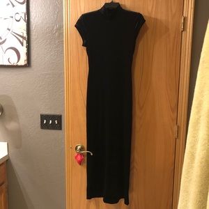 Black velvet dress